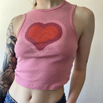 pink heart tank top boogzel clothing