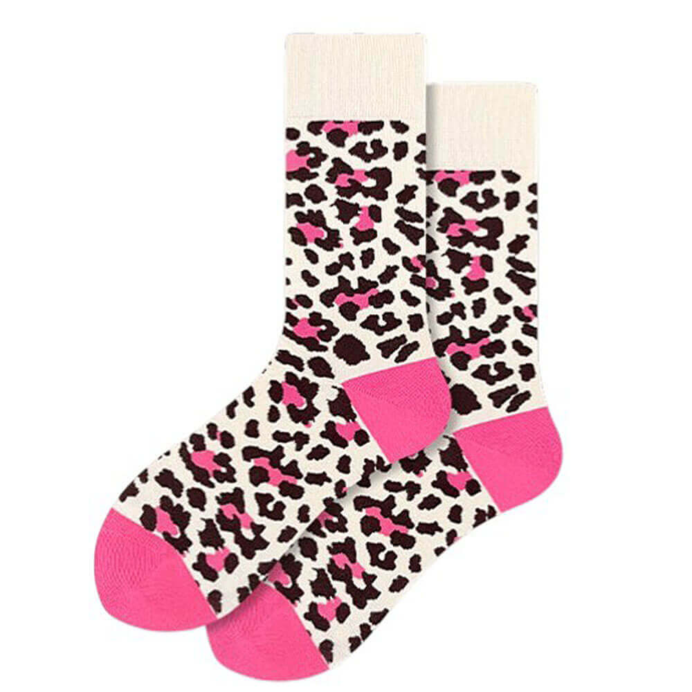 pink leopard pattern socks boogzel clothing