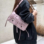 pink plaid mini shoulder bag boogzel clothing