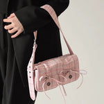 pink plaid mini shoulder bag boogzel clothing