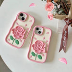 pink rose iphone case boogzel clothing