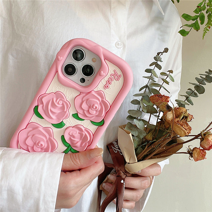 pink roses iphone case boogzel clothing