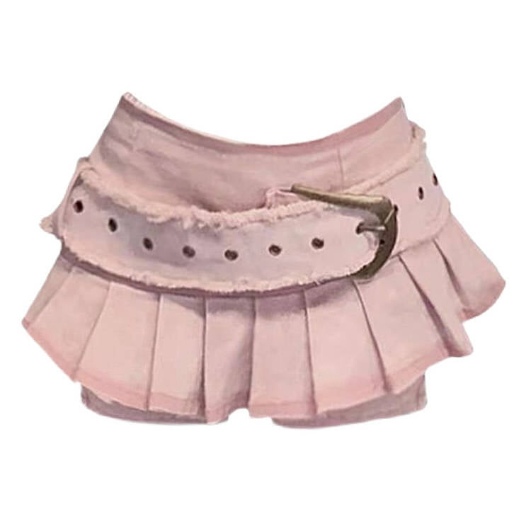 Y2K Pink Denim Skirt  BOOGZEL CLOTHING – Boogzel Clothing