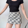 plaid polka dot miini skirt boogze clothing