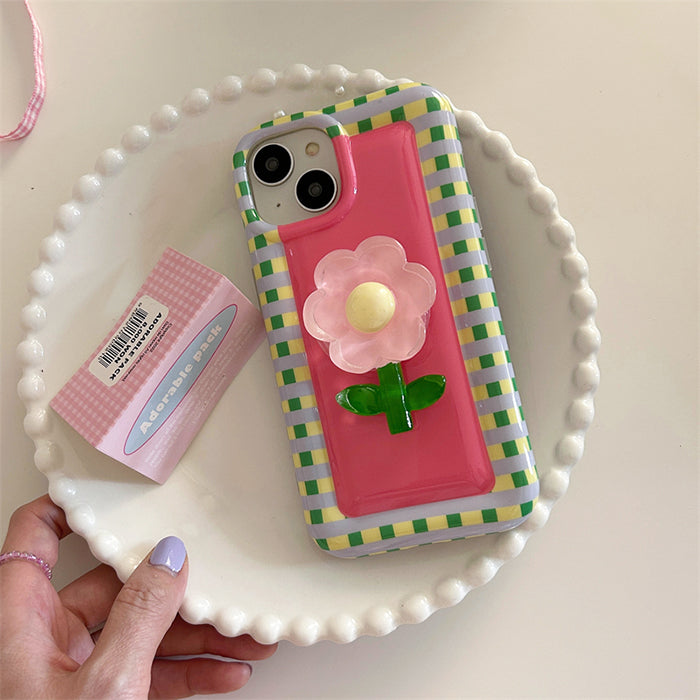 flower checkered iphone case boogzel clothing