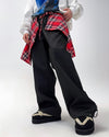 plaid shirt-tied baggy pants boogzel clothing