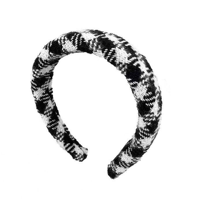 plaid tweed headband boogzel clothing