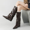 pointed toe boots with wide calf boogzel clothing