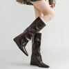 pointed toe boots with wide calf boogzel clothing