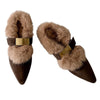 pointed toe faux fur mules boogze clothing