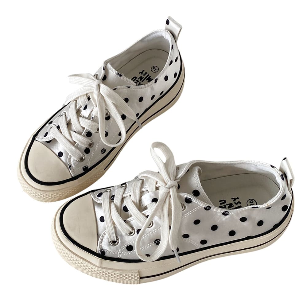 polka dot canvas shoes boogzel clothing