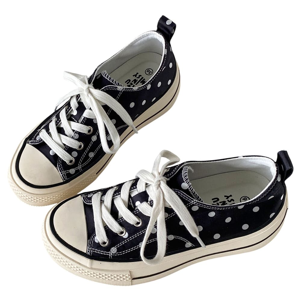 polka dot canvas shoes boogzel clothing
