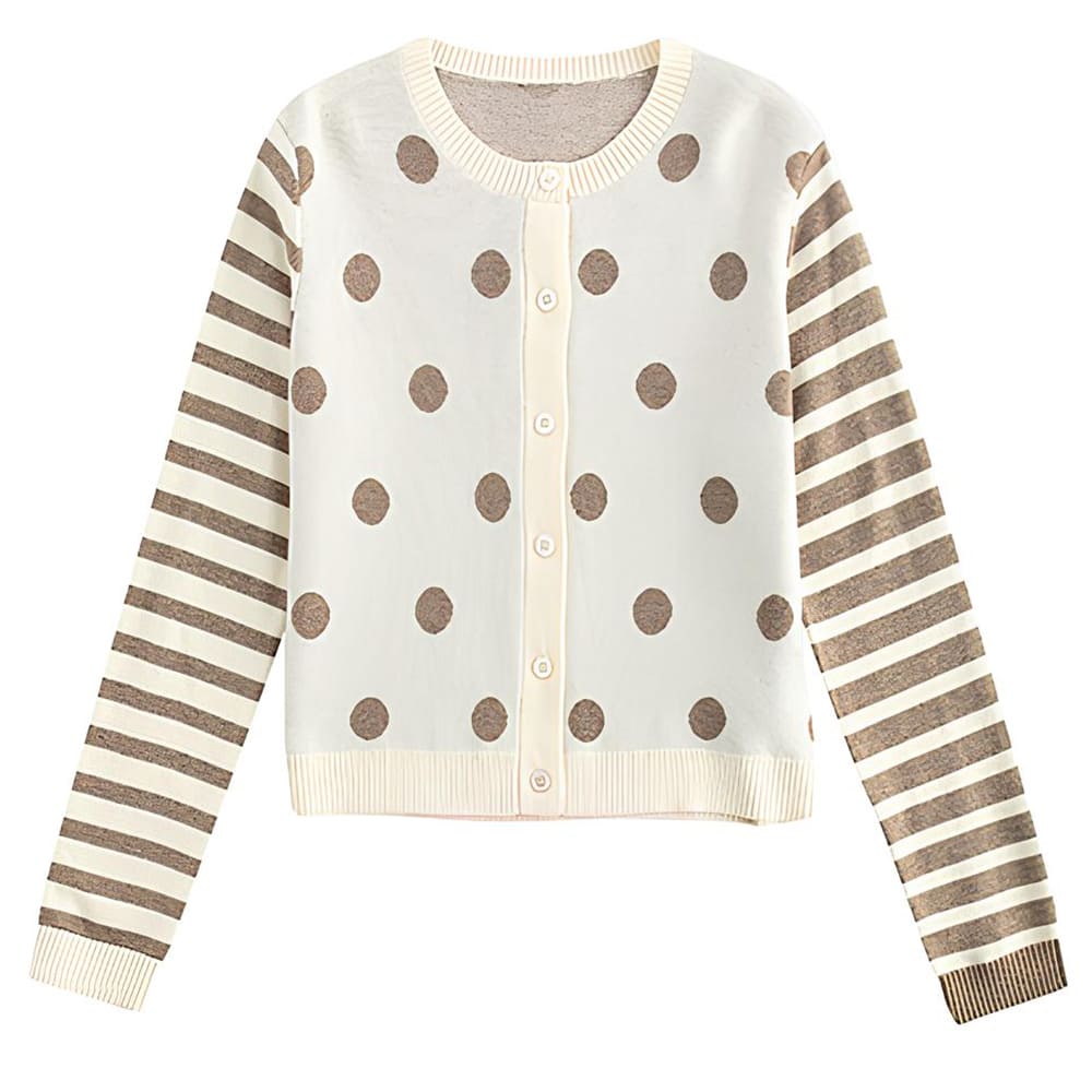 polka dot cardigan boogzel clothing