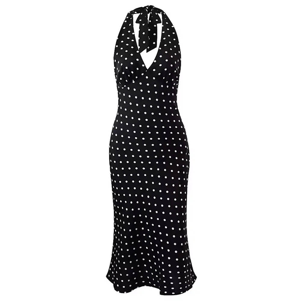 French Summer Polka Dot Halter Dress French Summer Polka Dot Halter Dress
