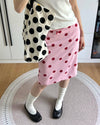 polka dot knee length skirt boogzel clothing