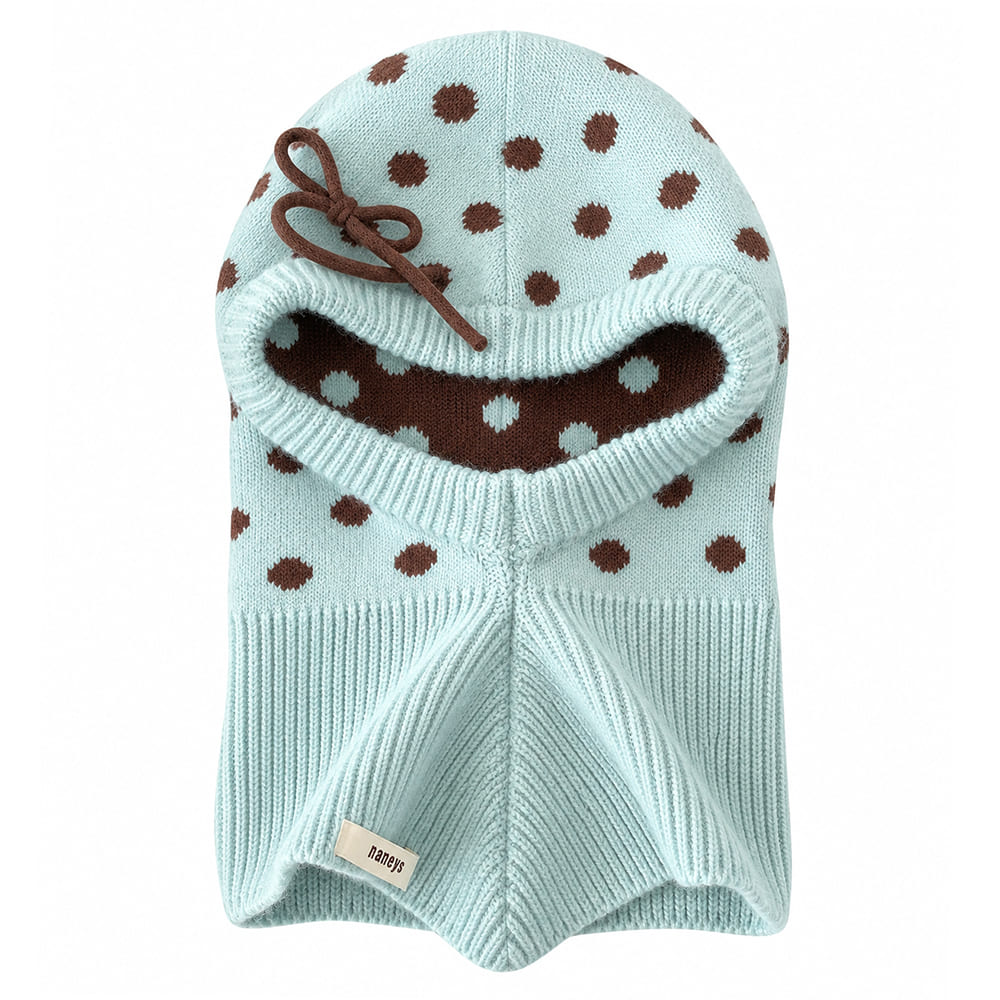 polka dot knit balaclava boogzel clothing