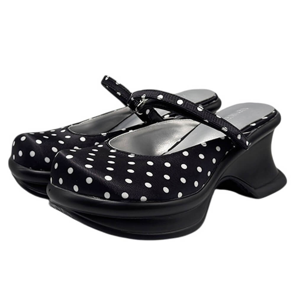 polka dot platform sandals boogzel clothing