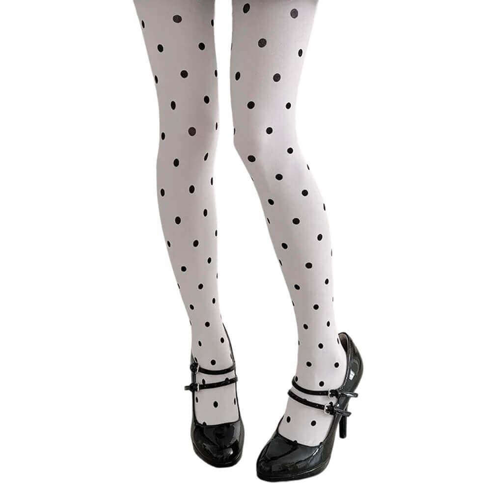 polka dot white tights boogzel clothing