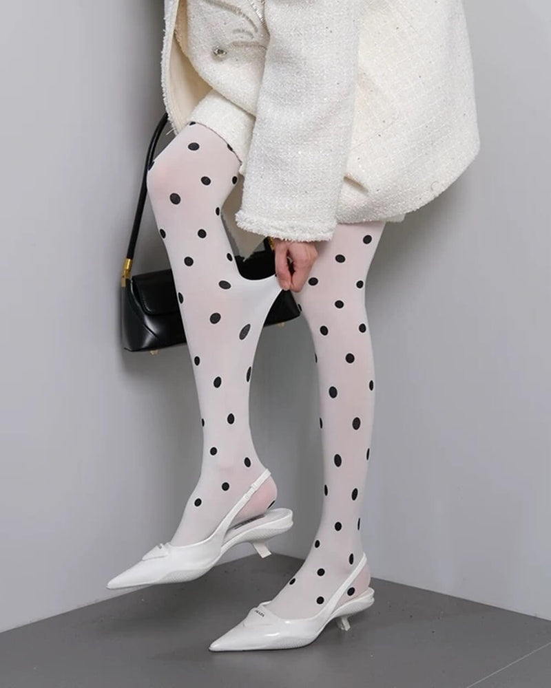 Missed Calls Polka Dot Tights | BOOGZEL CLOTHING – Boogzel Clothing