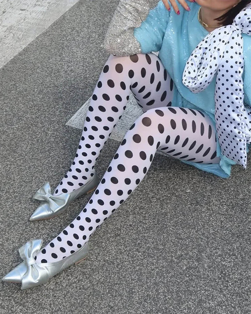 Missed Calls Polka Dot Tights | BOOGZEL CLOTHING – Boogzel Clothing