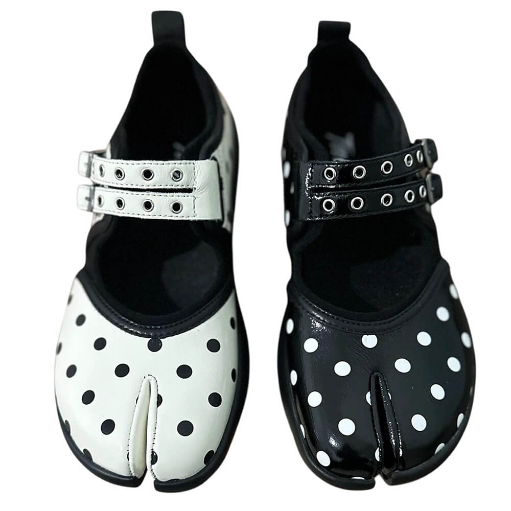 polka dot buckle strap tabi shoes boogzel clothing