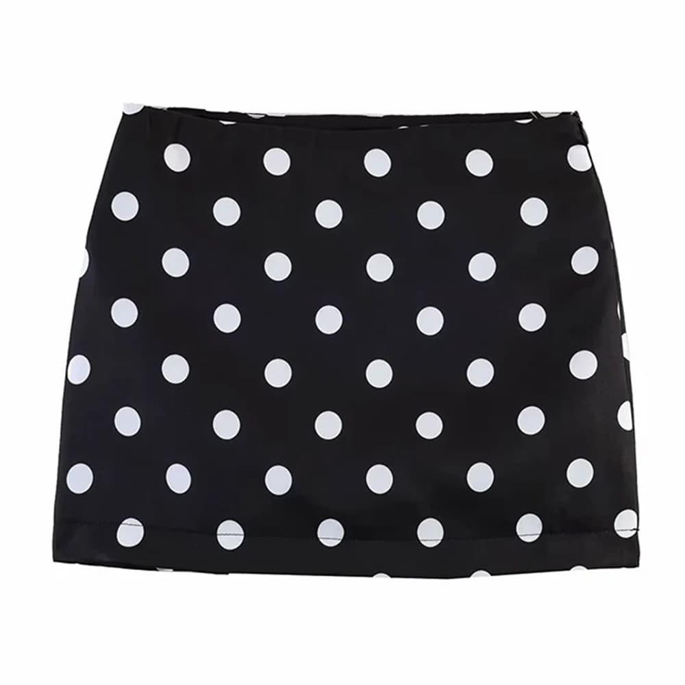 polka dot mini skort boogzel clothing