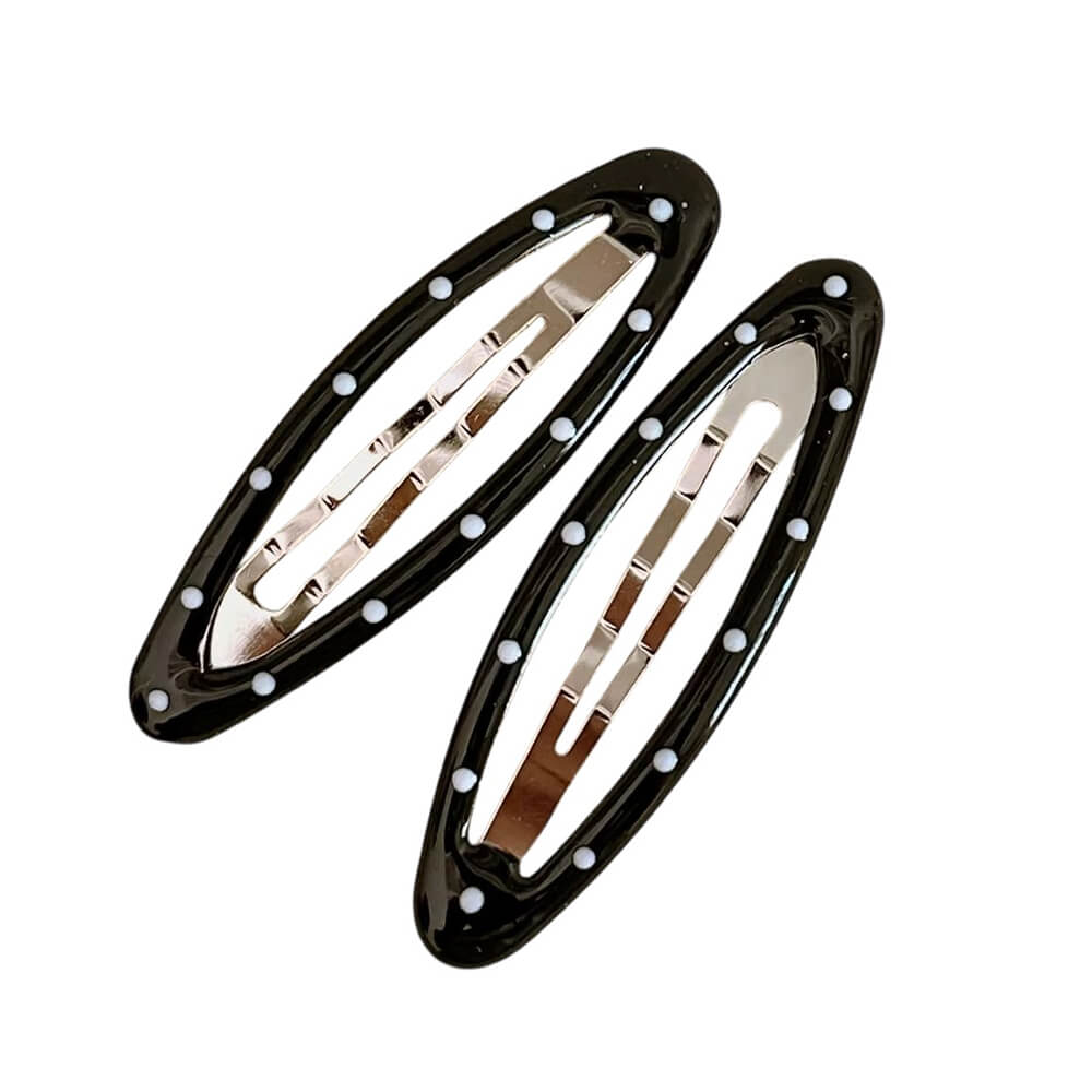 polka dot snap hair clip 5pcs set boogzel clothing