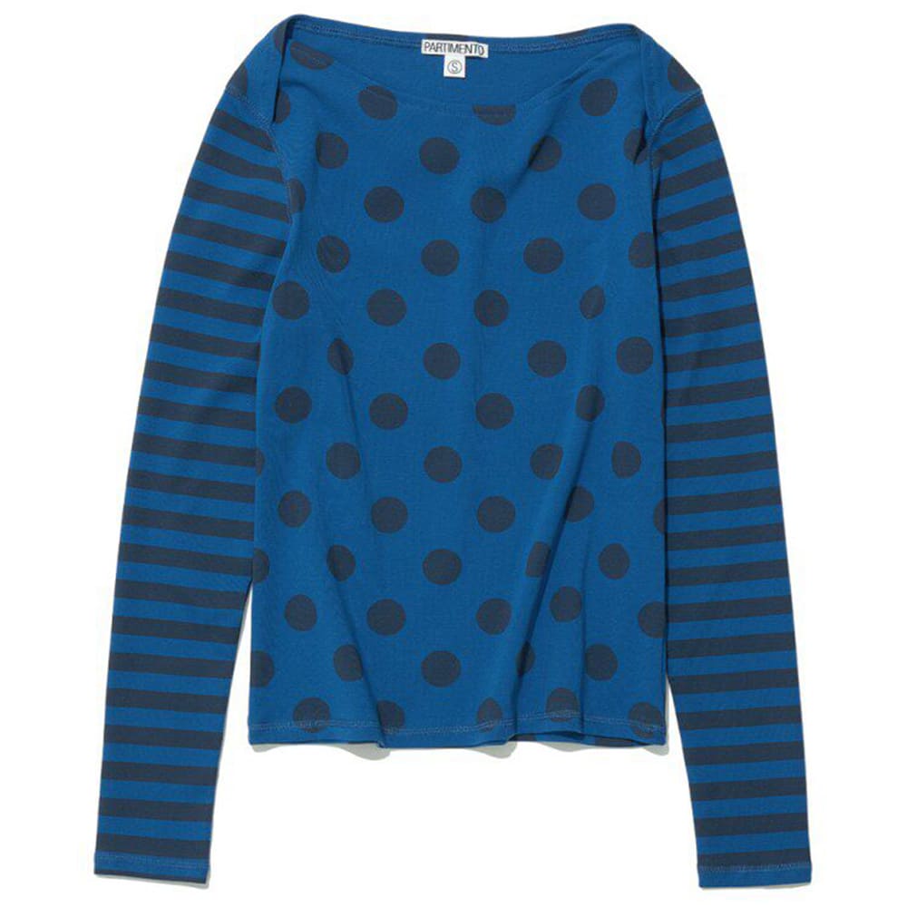 polka dot striped sleeve top boogzel clothing