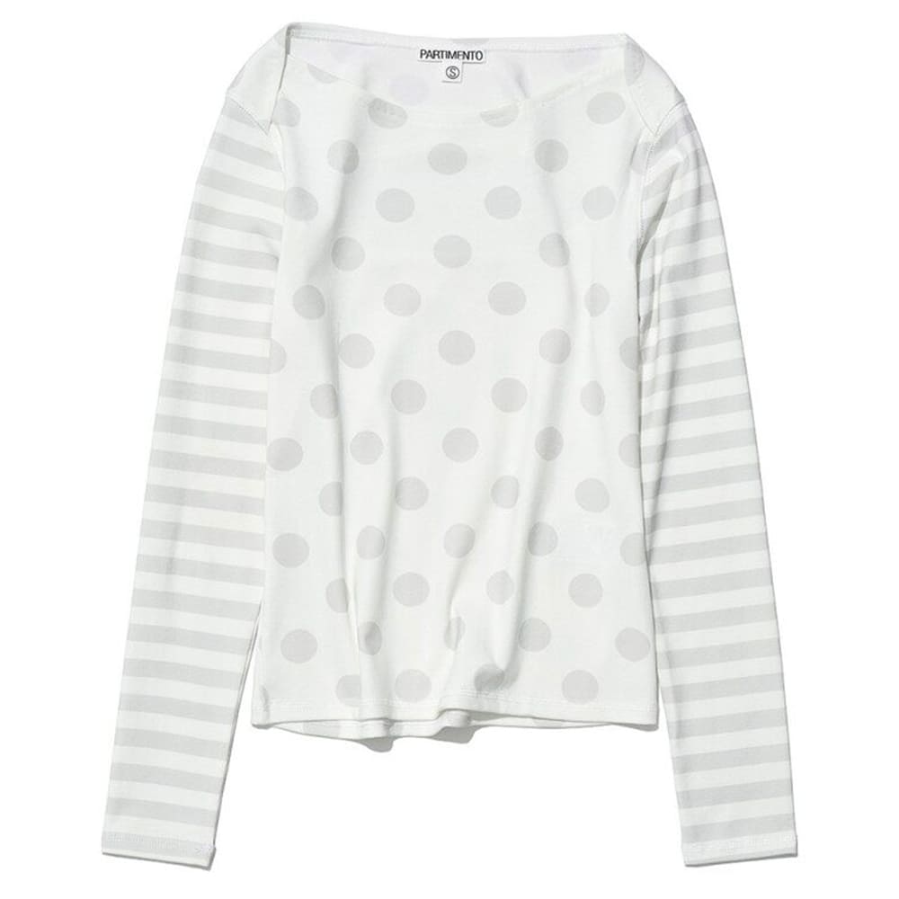 polka dot striped sleeve top boogzel clothing