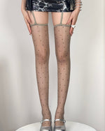 polka dot suspender tights boogzel clothing