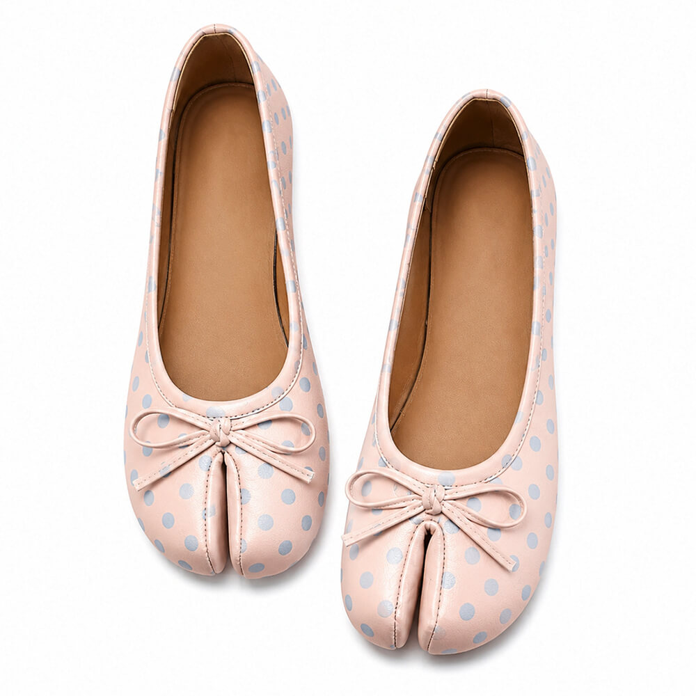 polka dot tabi ballet flats boogzel clothing