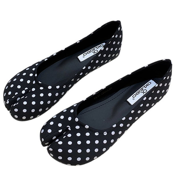 polka dot tabi ballet flats boogzel clothing