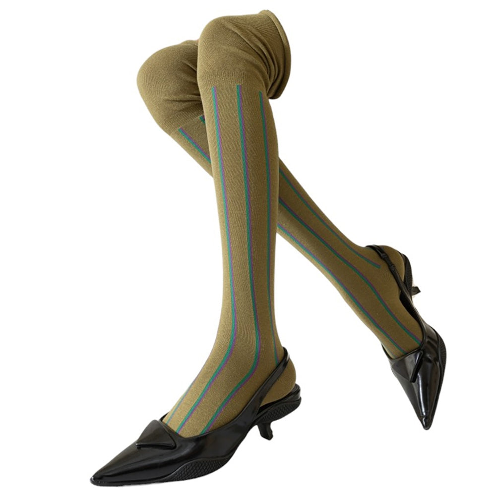 preppy striped knee socks boogzel clothing