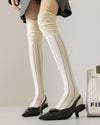 preppy striped knee socks boogzel clothing