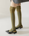 preppy striped knee socks boogzel clothing