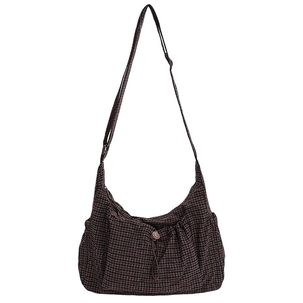 preppy style plaid shoulder bag boogzel clothing