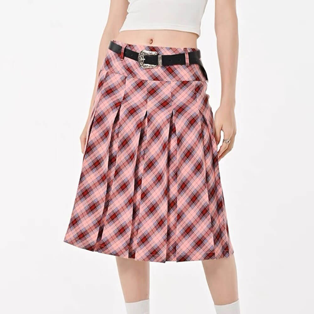 preppy aesthetic plaid kilt skirt boogzel clothing