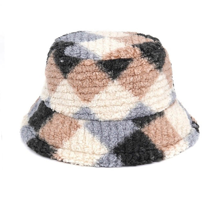 preppy argyle fuzzy bucket hat boogzel clothing