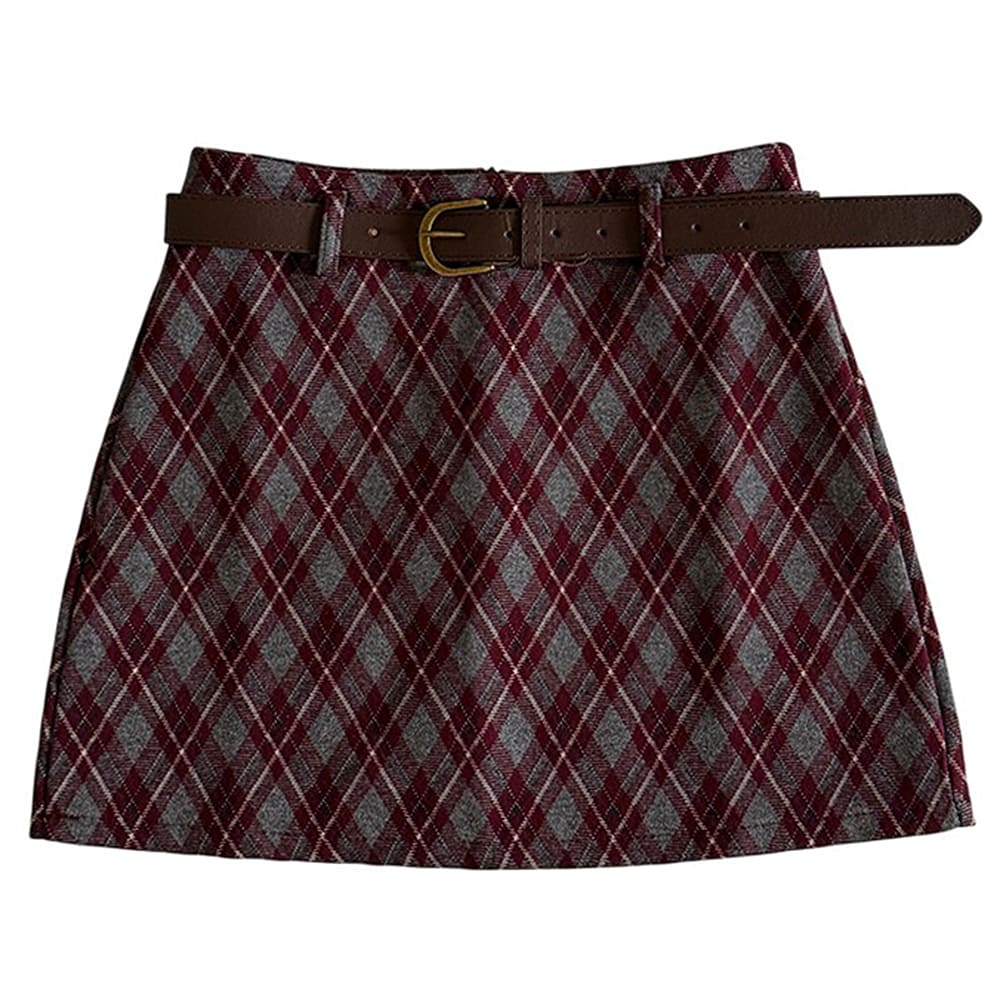 preppy argyle mini skirt boogzel clothing