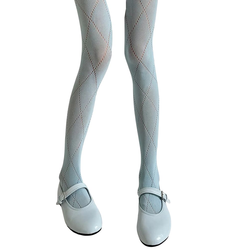preppy argyle pattern tights boogzel clothing
