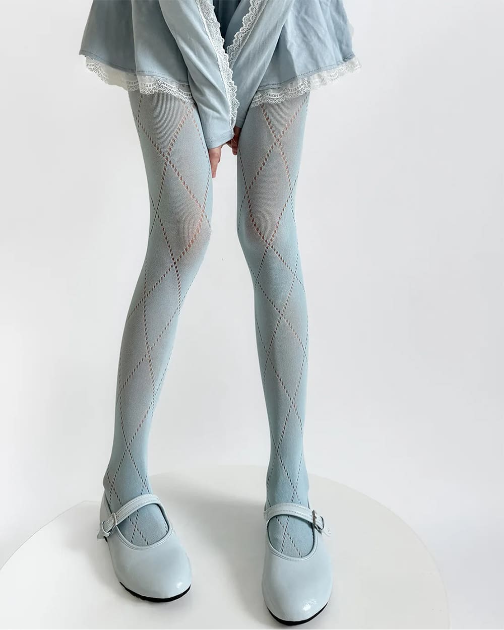 preppy argyle pattern tights boogzel clothing