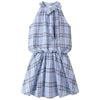 preppy blue plaid mini dress boogzel clothing