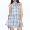 preppy blue plaid mini dress boogzel clothing
