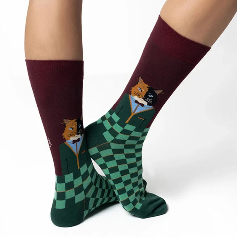 preppy cat aesthetic socks boogzel clothing