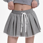 preppy drawstring mini skirt boogzel clothing