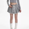 preppy drawstring mini skirt boogzel clothing