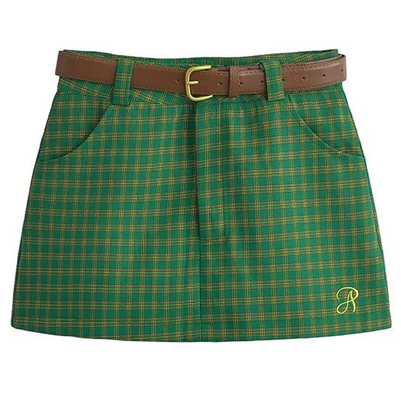 preppy green plaid mini skirt boogzel clothing