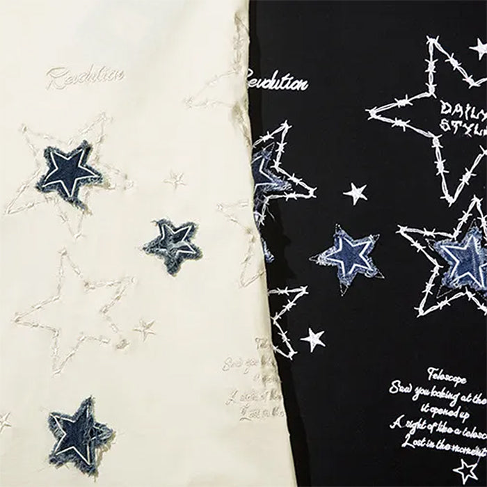 preppy star patch sweatshirt boogzel clothing