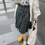 green plaid kilt skirt boogzel clothing