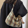 preppy style plaid pattern shoulder bag boogzel clothing